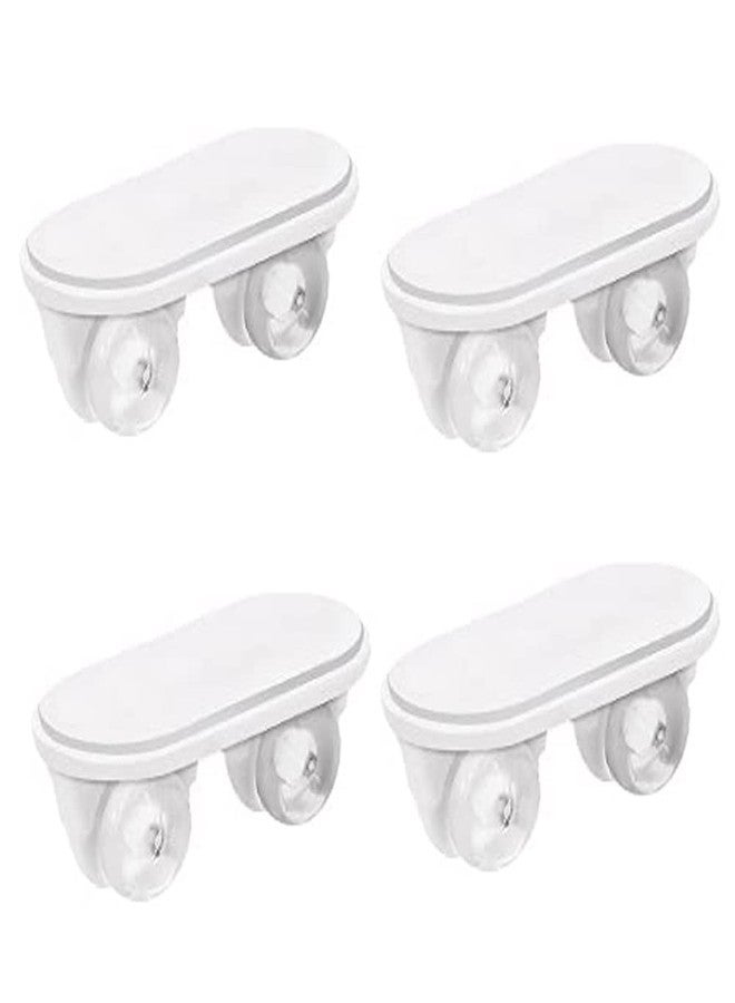 KOYET Self Adhesive Wheels Caster Carton Wheels Boxes Caster Small Caster Paste Plastic Wheel Sticky Caster for Carton Moving Box Slide for DIY Toy Car Bin Storage Container (4PCS Wheels Caster) - Image 1